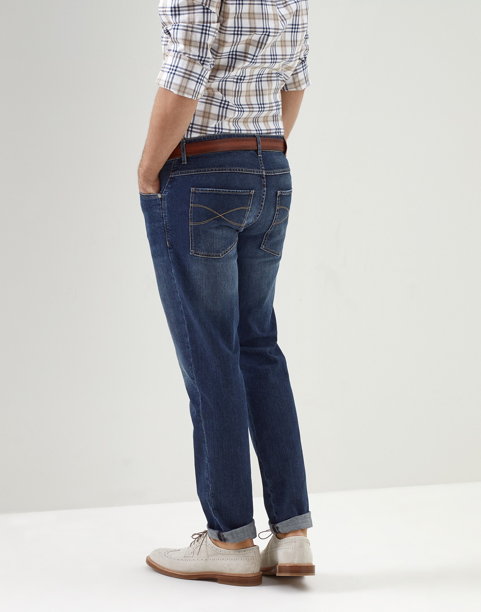 Slim fit five-pocket trousers