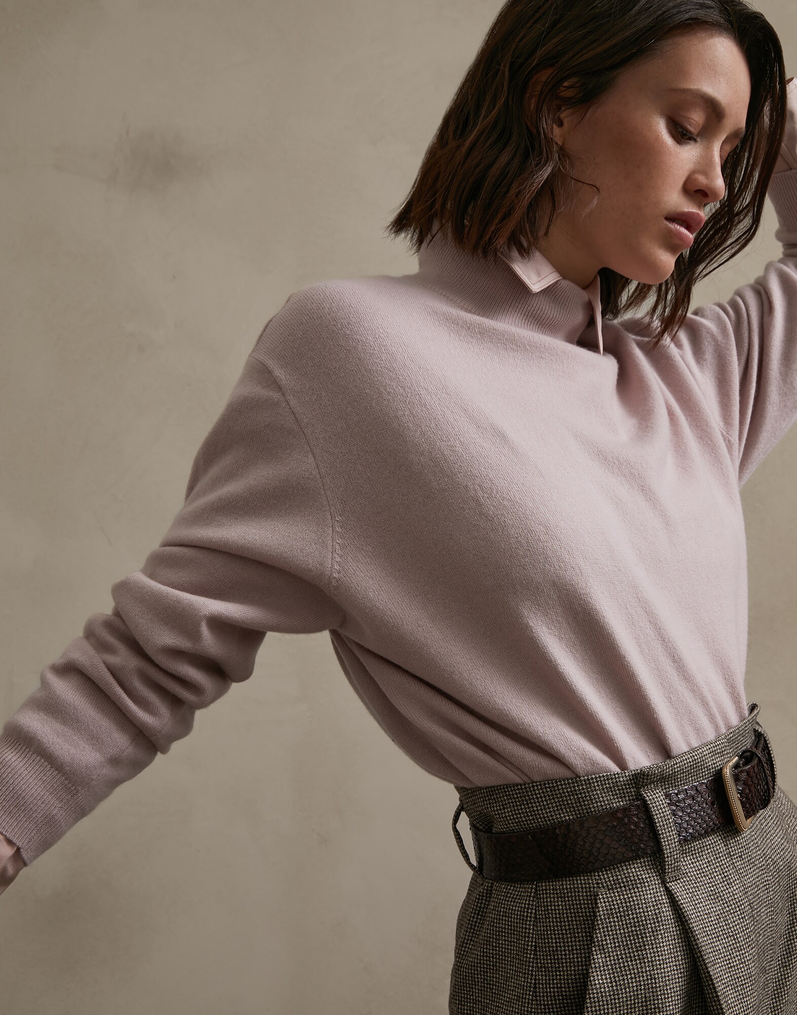 High Neck Sweater Powder Woman 4 - Brunello Cucinelli