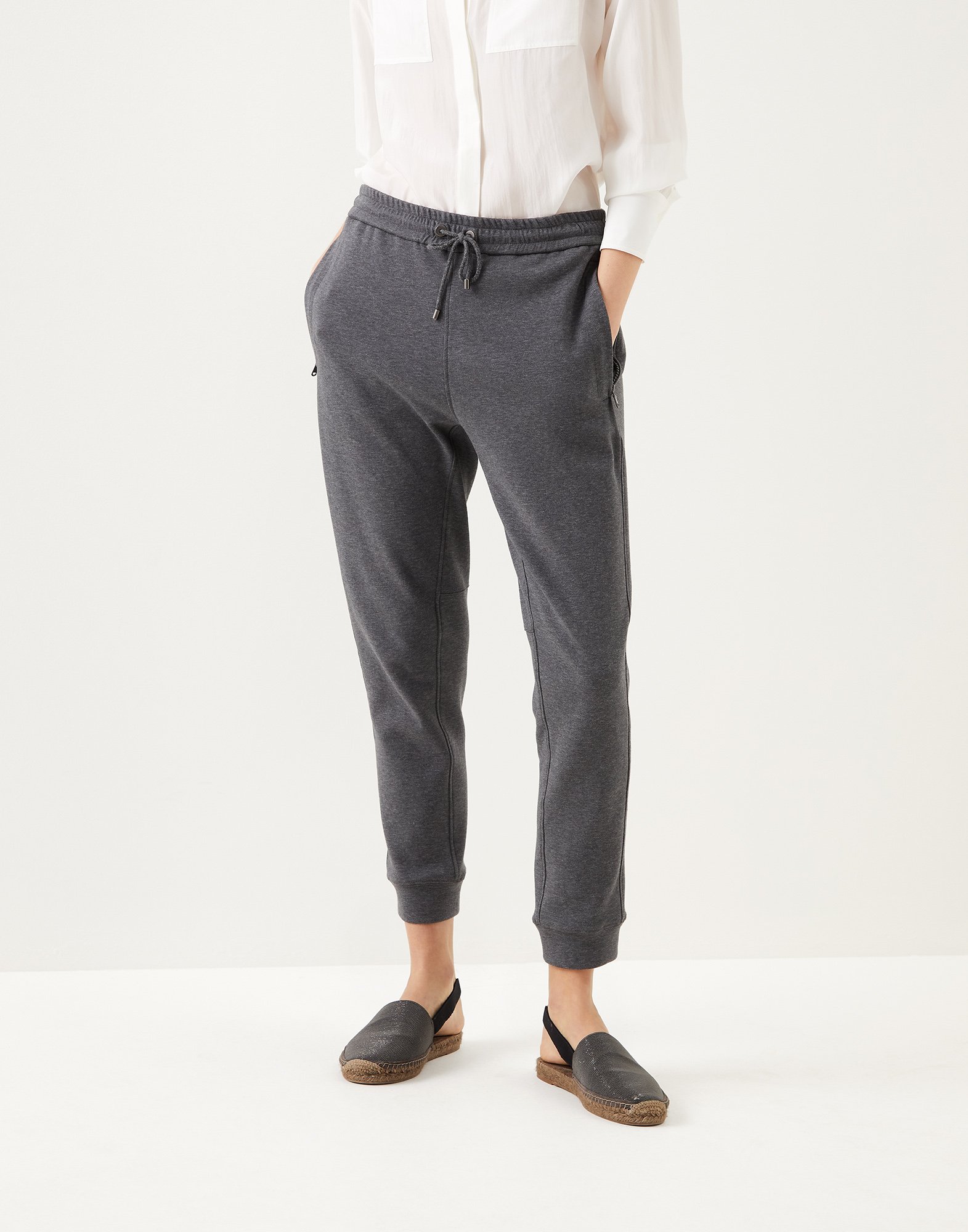 Pantalone Track Piombo Donna - Brunello Cucinelli