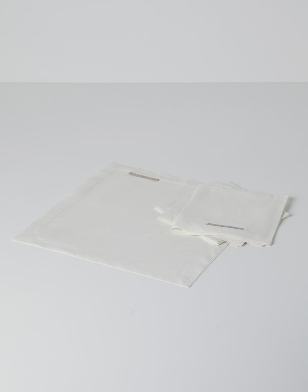 Lot de quatre serviettes de table Blanc Lifestyle - Brunello Cucinelli 