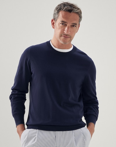 Lightweight sweater Navy Blue Man -
                        Brunello Cucinelli
                    