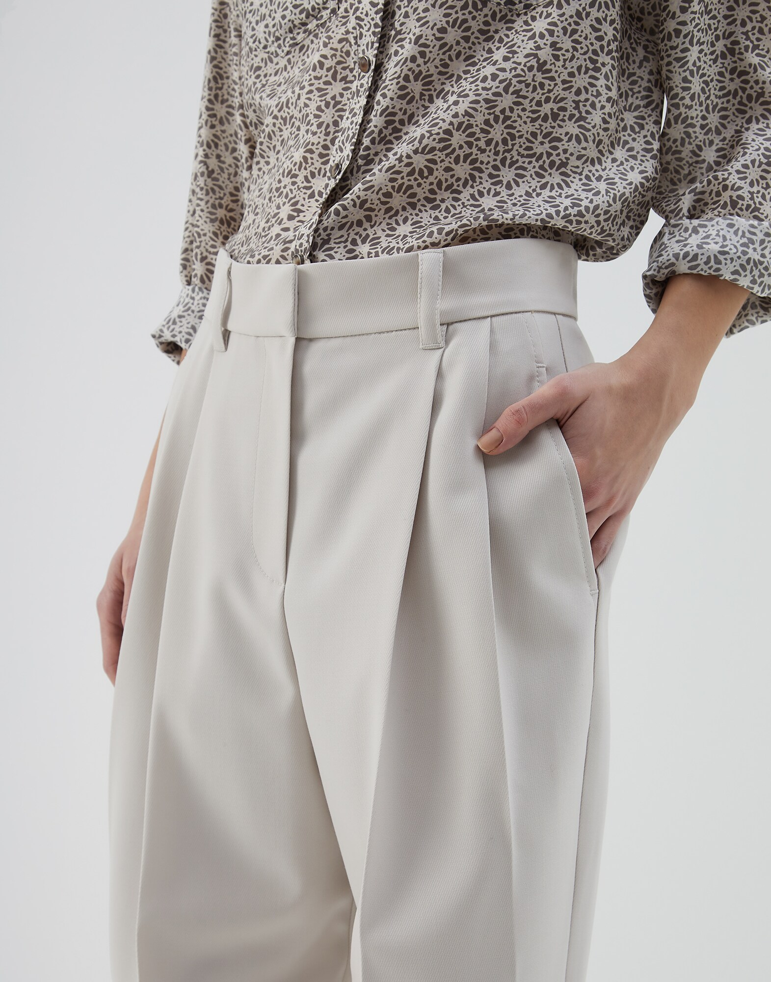 Pantalones Leche Mujer 2 - Brunello Cucinelli