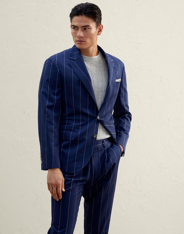 Sakko aus Gabardine Blau Herren - Brunello Cucinelli