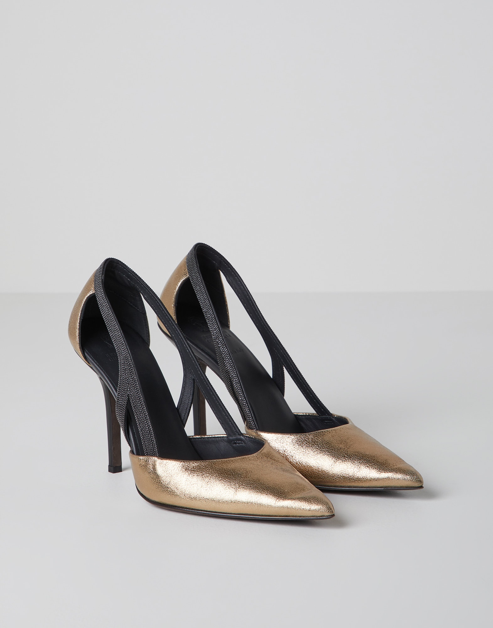 Calfskin heels with monili