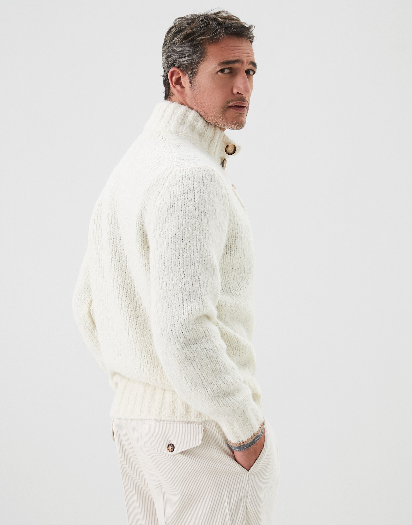 High Neck Sweater - Back
