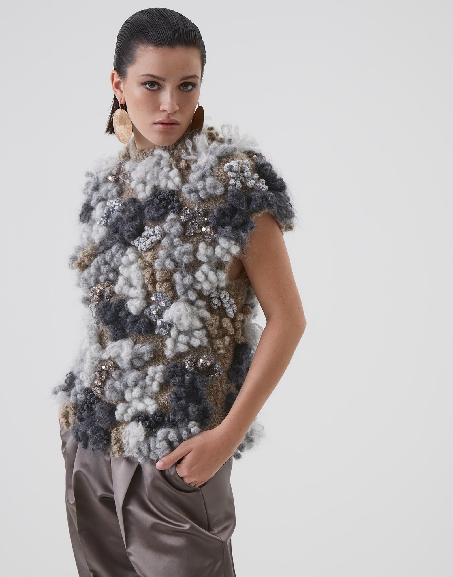 High Neck Sweater - Front view