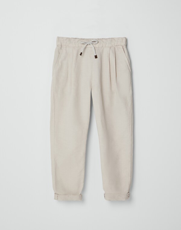 Linen and cotton trousers Buff Boy - Brunello Cucinelli