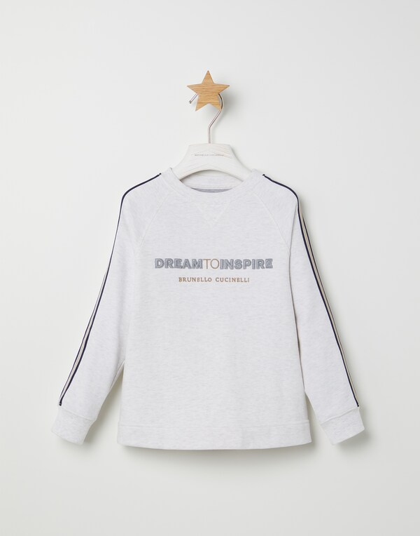 Sweatshirt with embroidery Travertine Boy - Brunello Cucinelli 