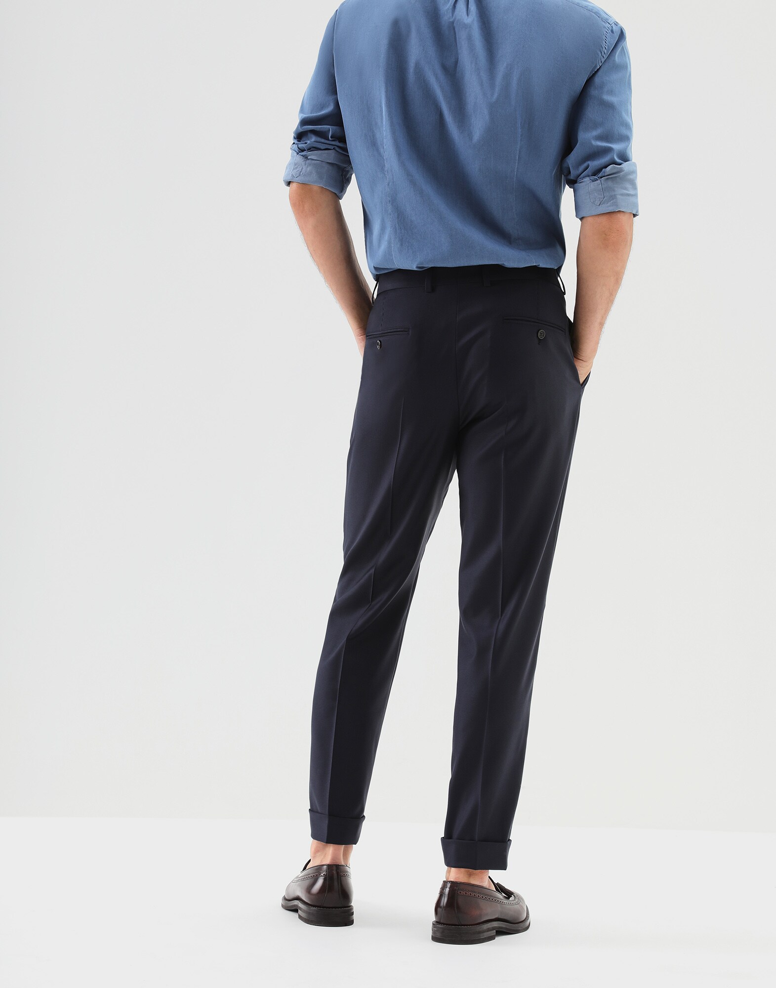 Trousers Navy Blue Man 1 - Brunello Cucinelli