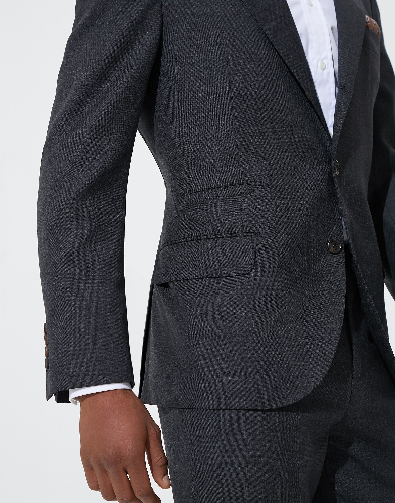 シングルブレストジャケット アントラサイト メンズ 2 - Brunello Cucinelli