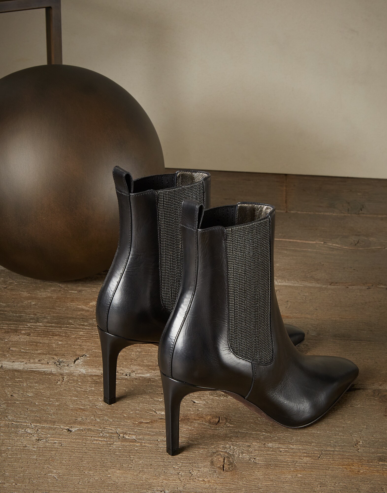 Mid Calf Boots Black Woman 2 - Brunello Cucinelli