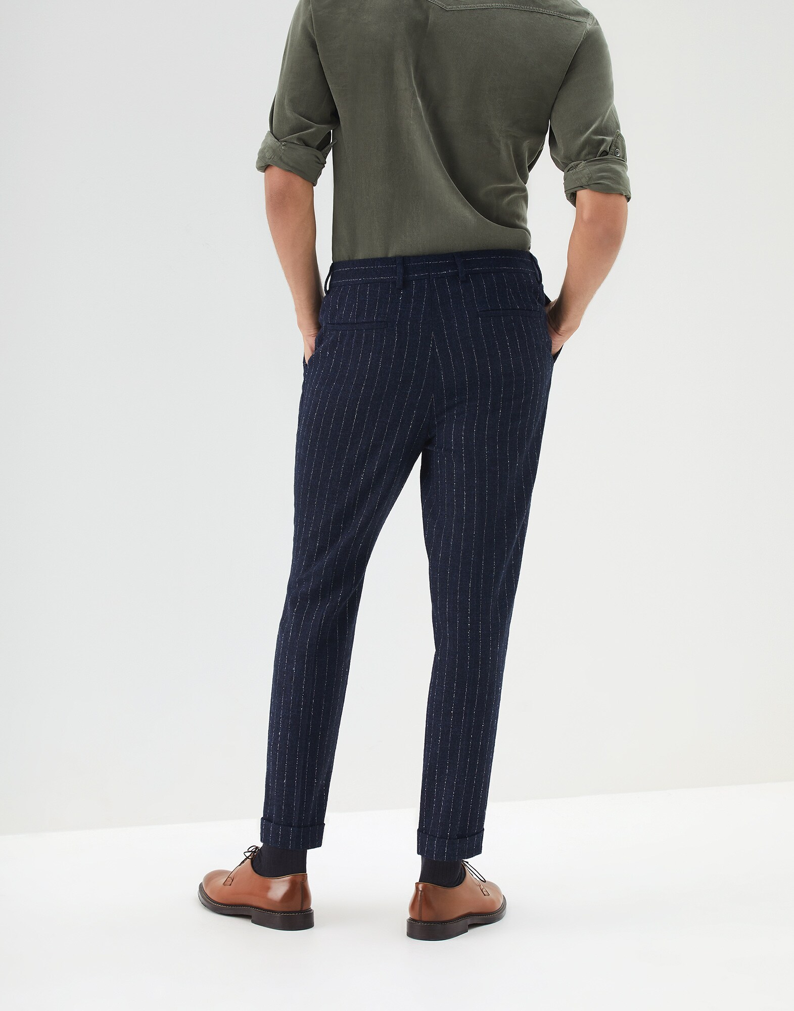Trousers Navy Blue Man 1 - Brunello Cucinelli