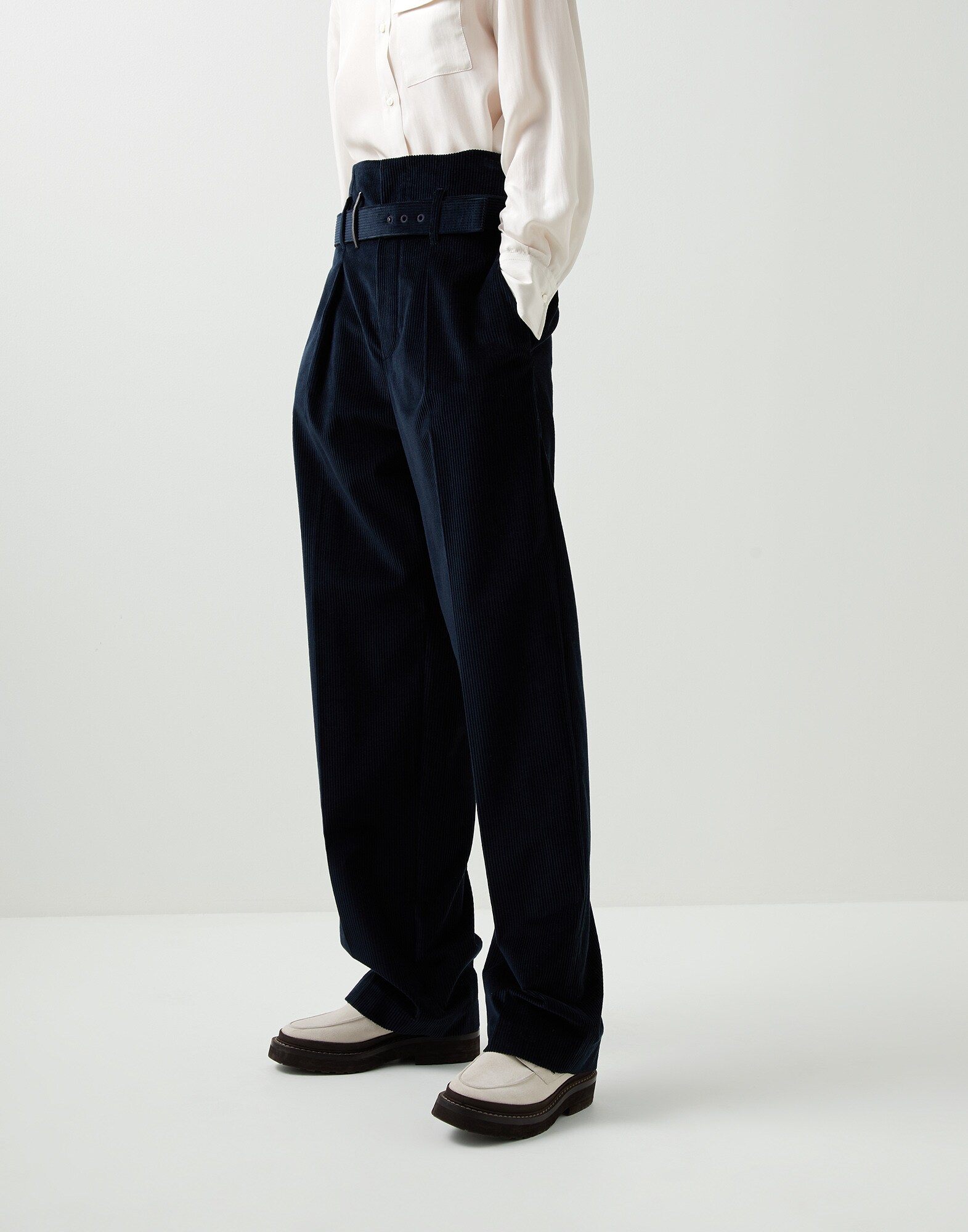 Wide trousers Blue Woman - Brunello Cucinelli