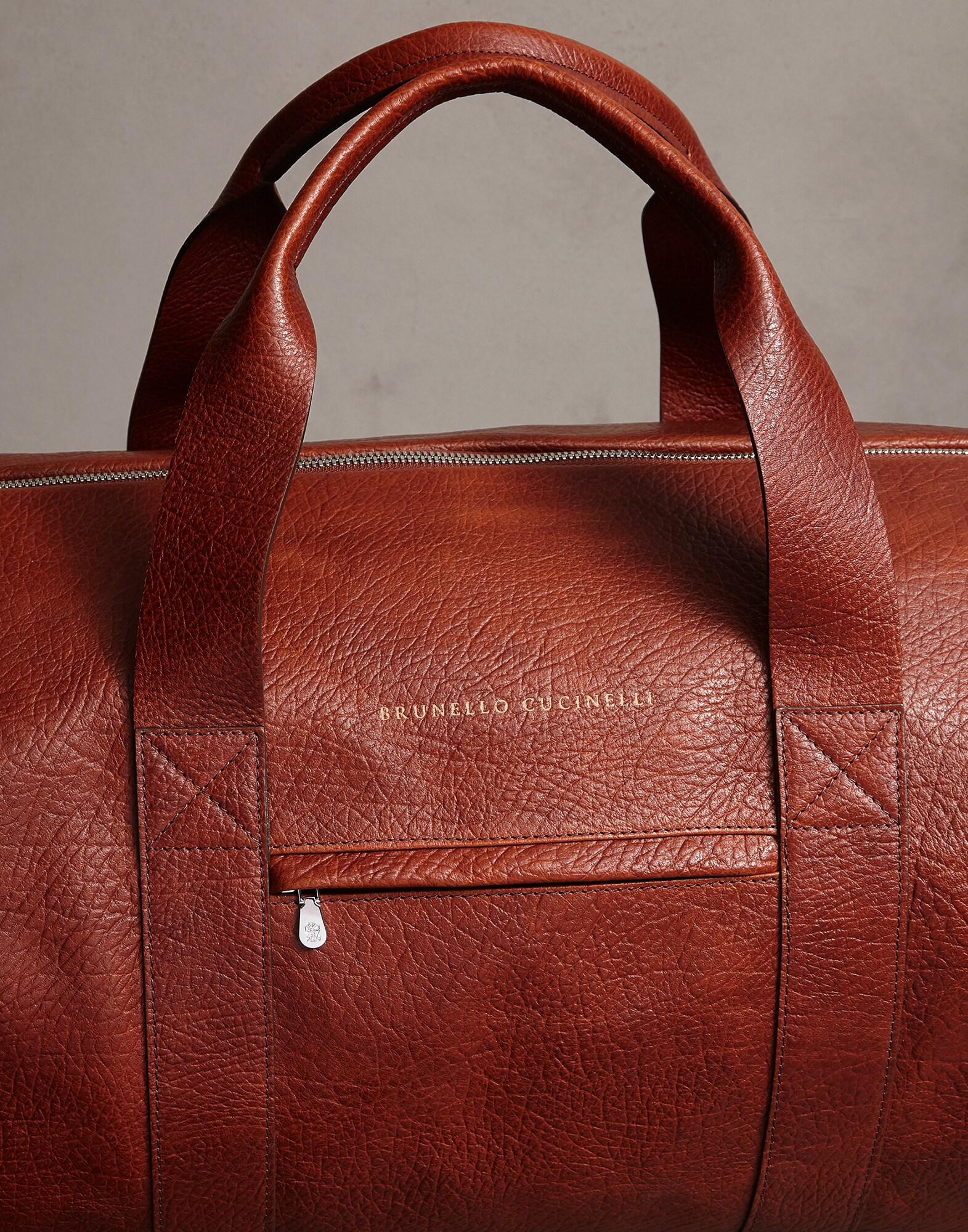 Leisure Bag Cognac Man 2 - Brunello Cucinelli