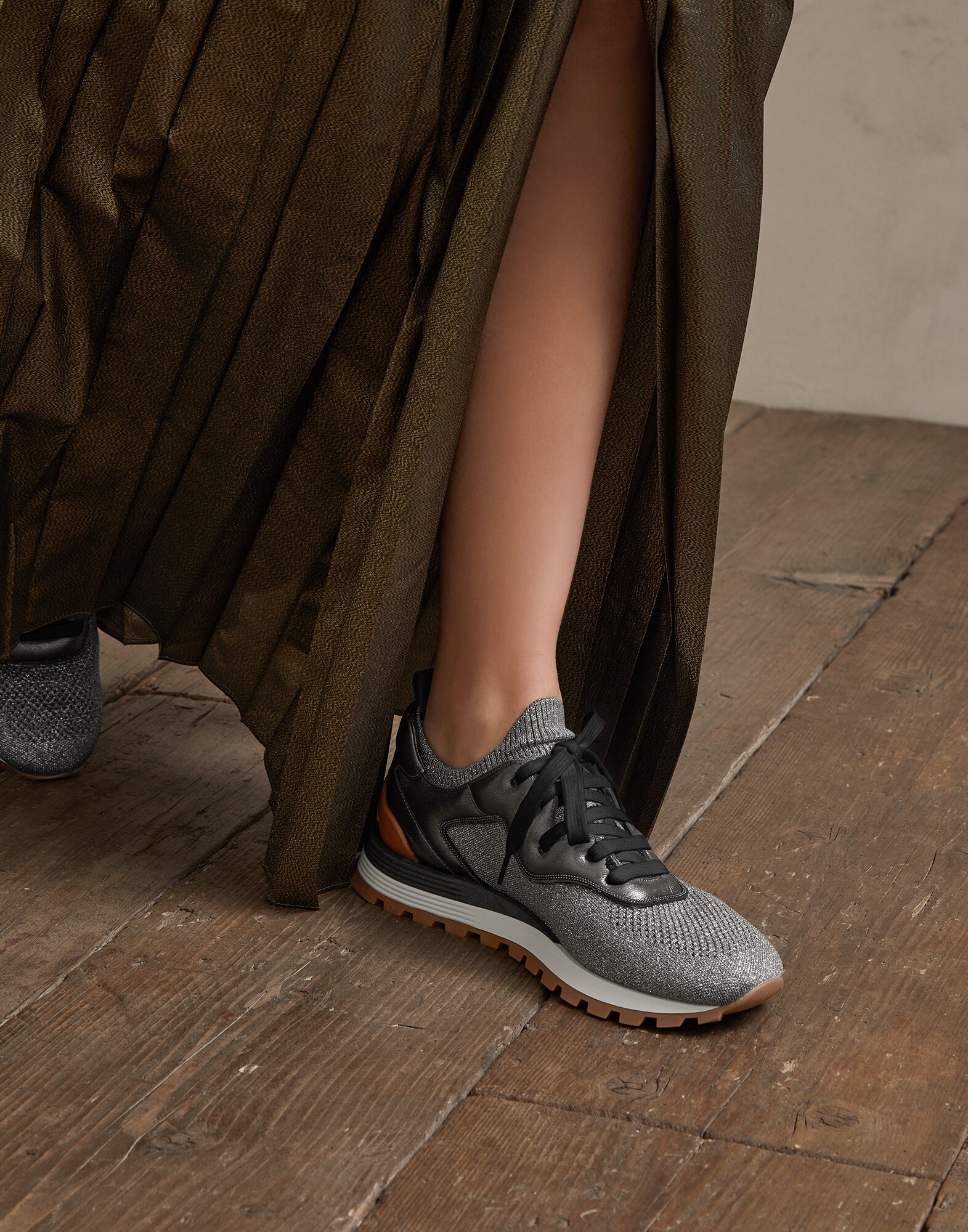 Sneakers Light Grey Woman 4 - Brunello Cucinelli