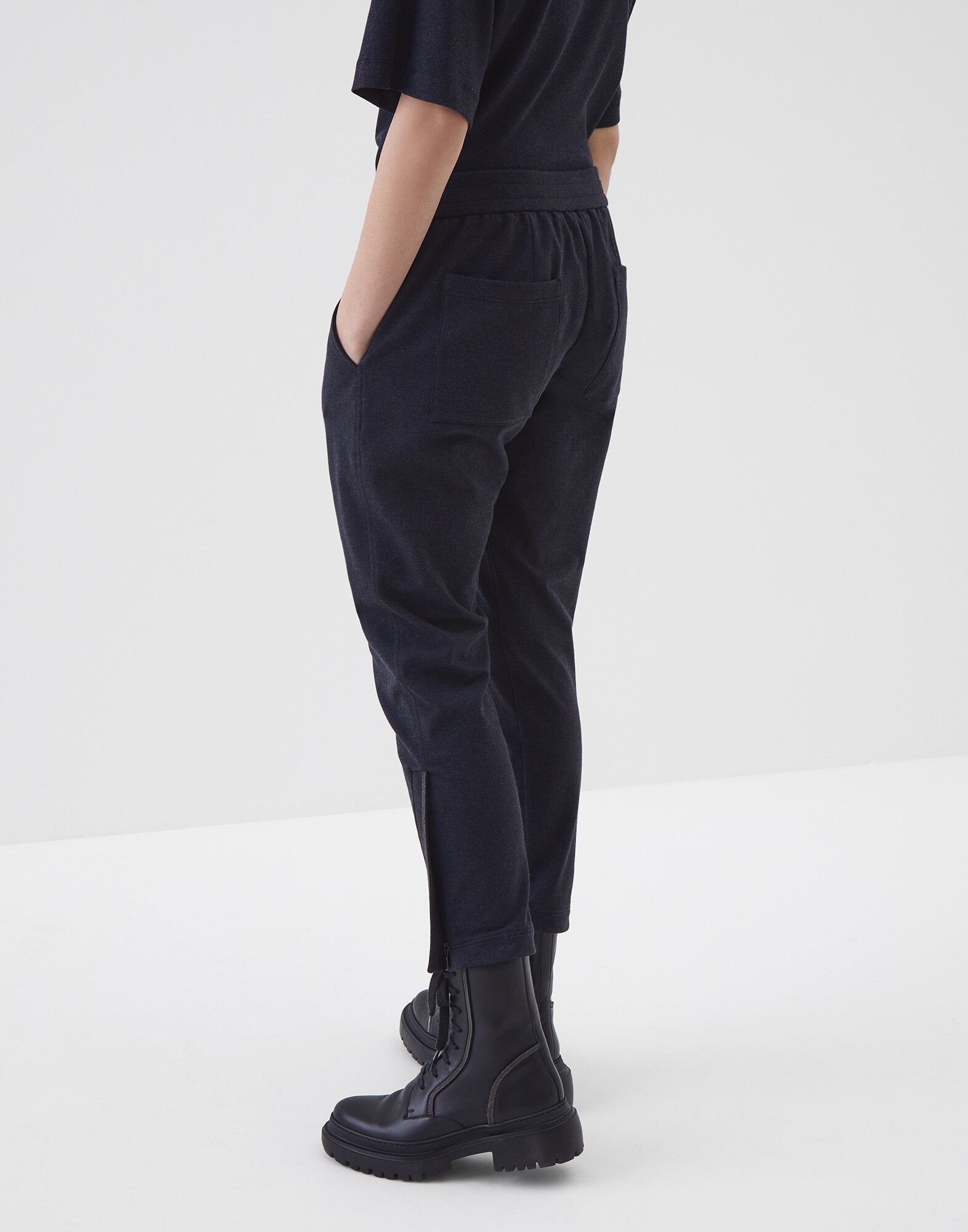 Pantalon Anthracite Femme 1 - Brunello Cucinelli
