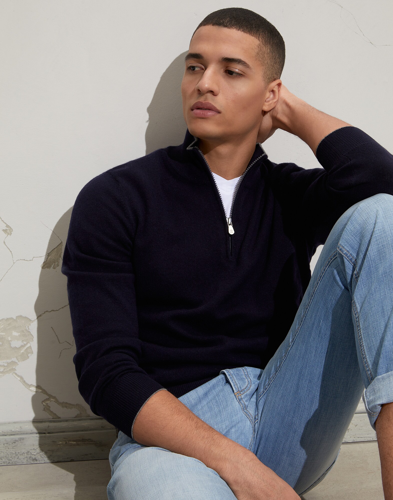 Zip Neck Sweater - Editorial view