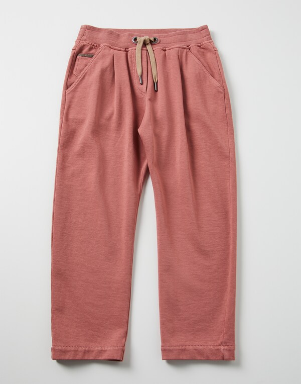 French terry trousers Antique Pink Girl - Brunello Cucinelli 