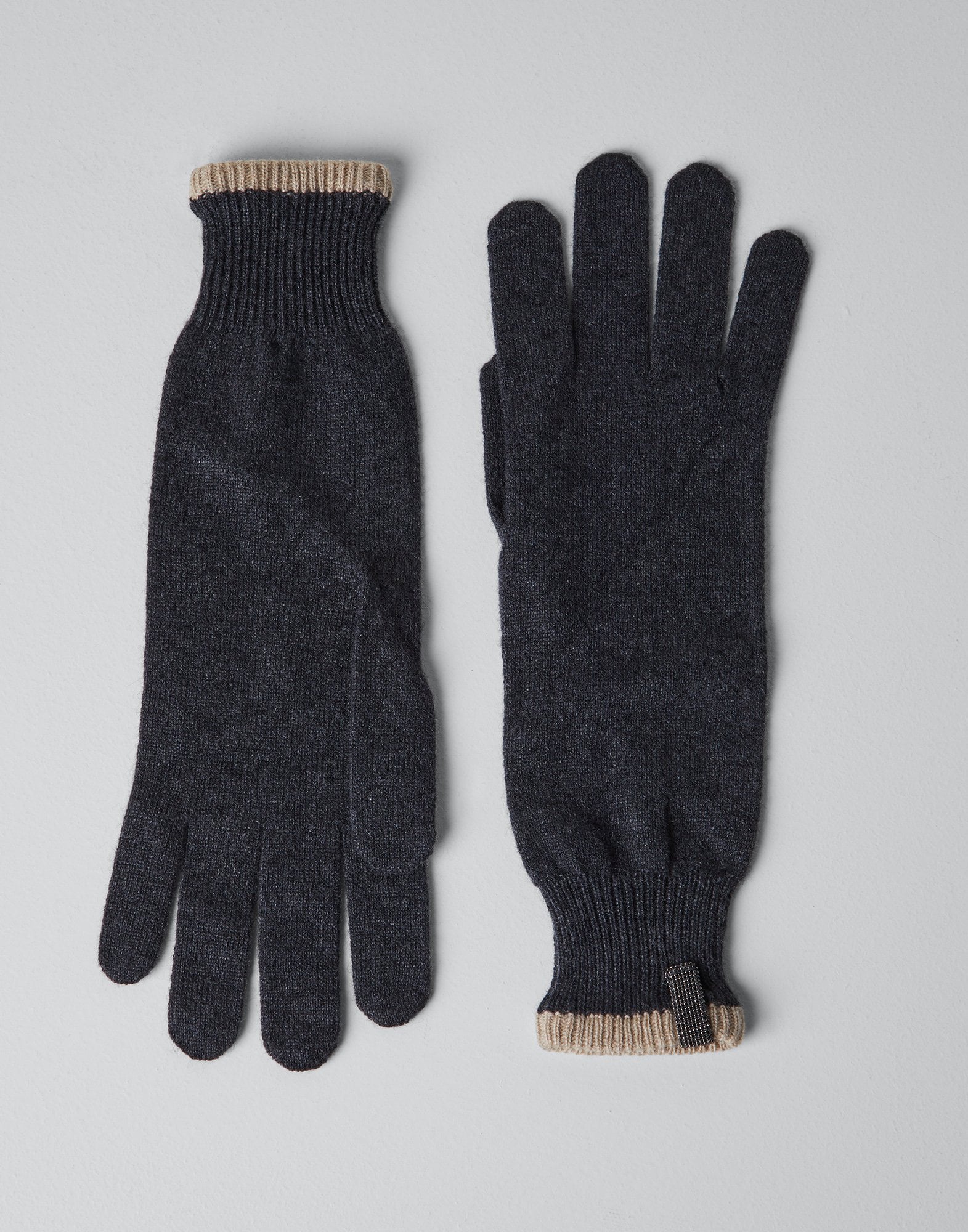 Womens Accessories Gloves Grey Brunello Cucinelli Leather Gloves in Light Grey 
