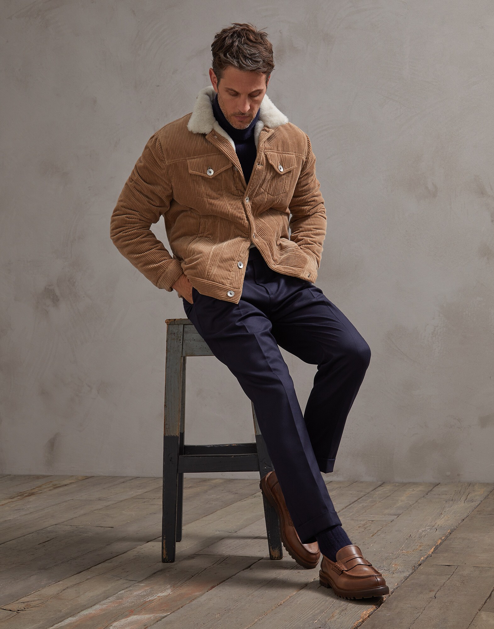 Outerwear Jacket Beige Man 3 - Brunello Cucinelli