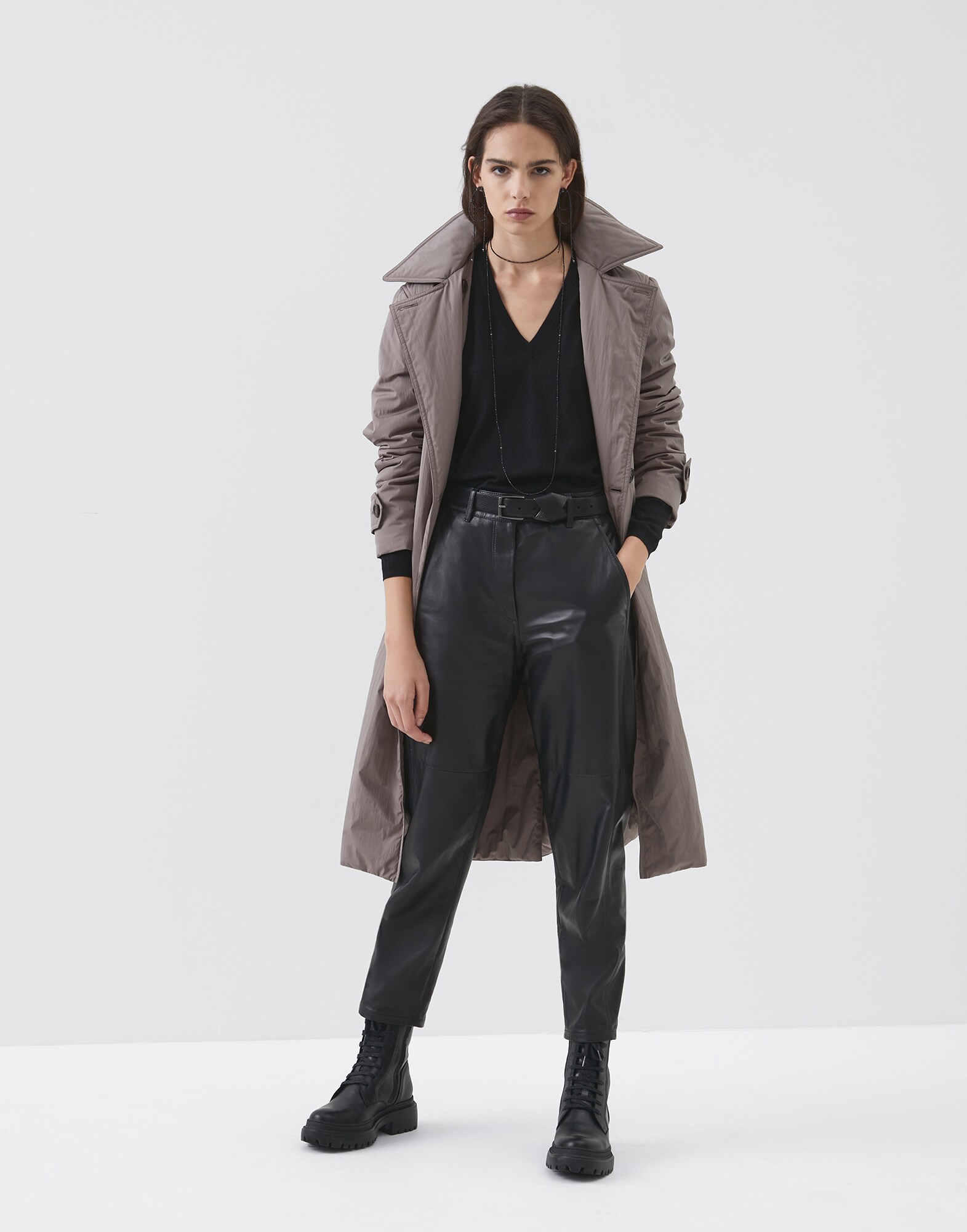 V-neck Sweater Black Woman 3 - Brunello Cucinelli