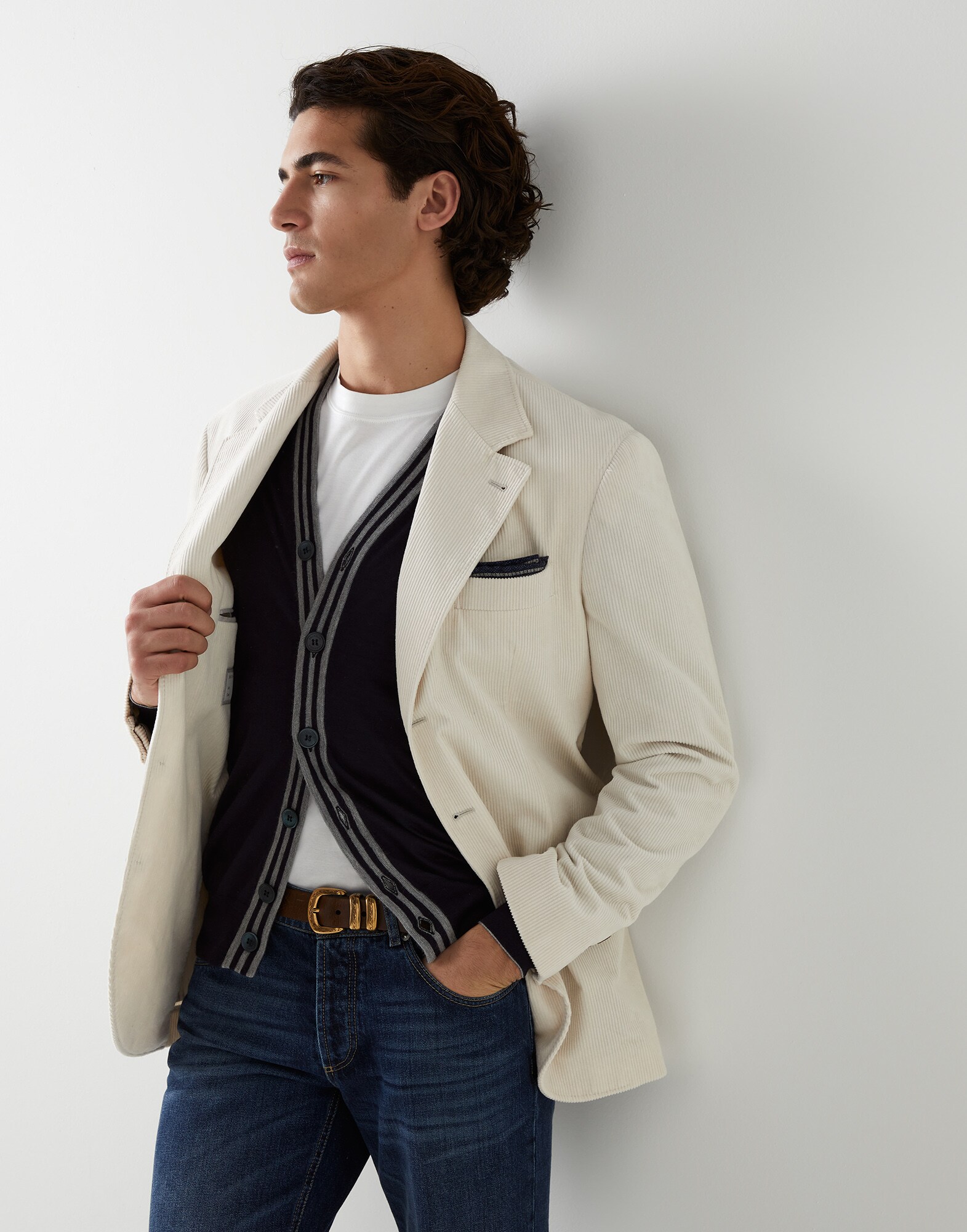 Button-front Cardigan - Editorial view