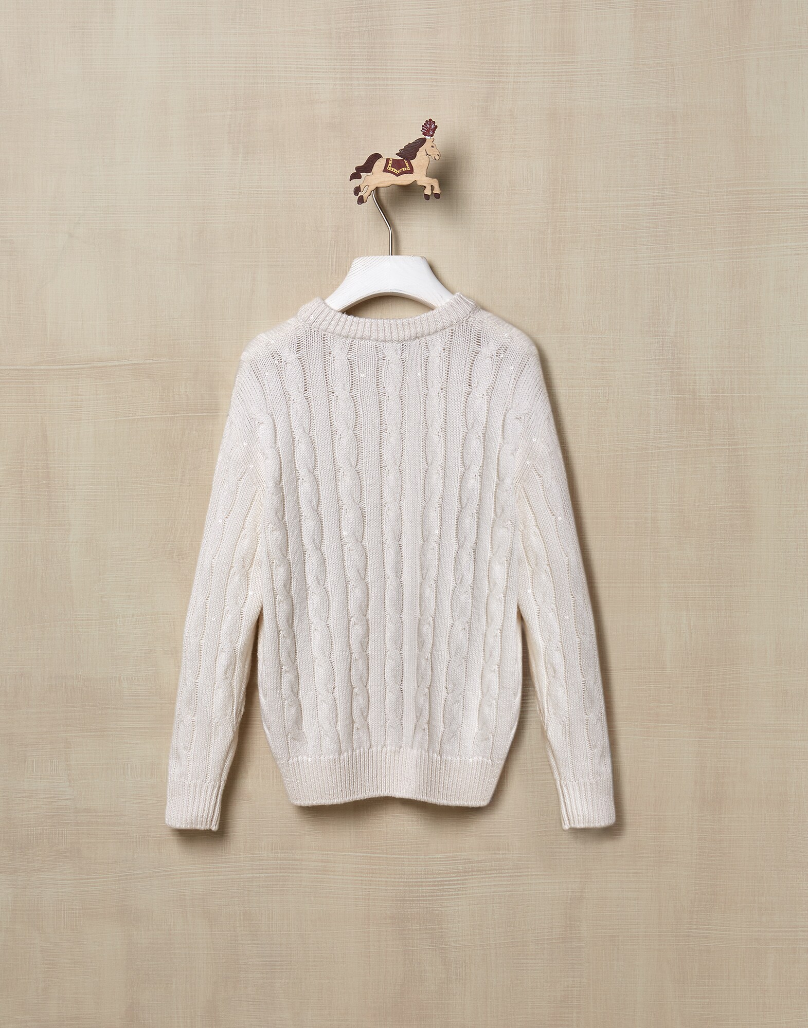 Crewneck Sweater White Girl 2 - Brunello Cucinelli