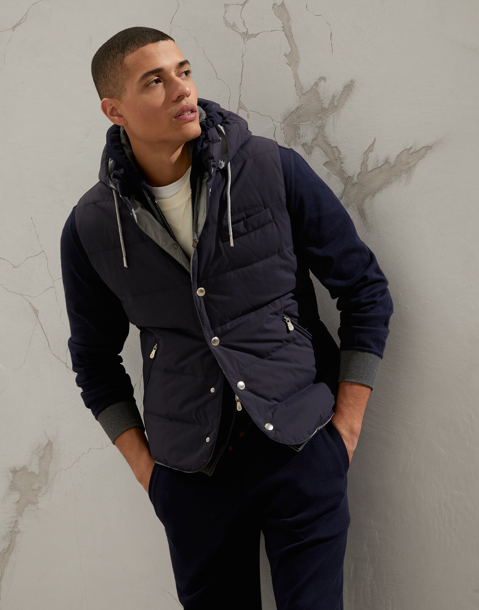 Down Sleeveless Jacket - Front