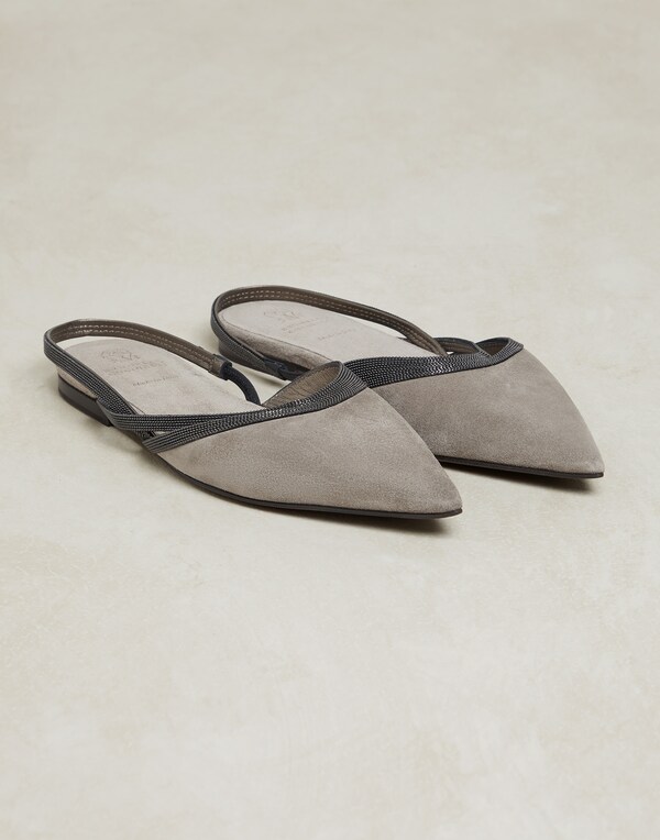 Flats with monili Mud Woman - Brunello Cucinelli