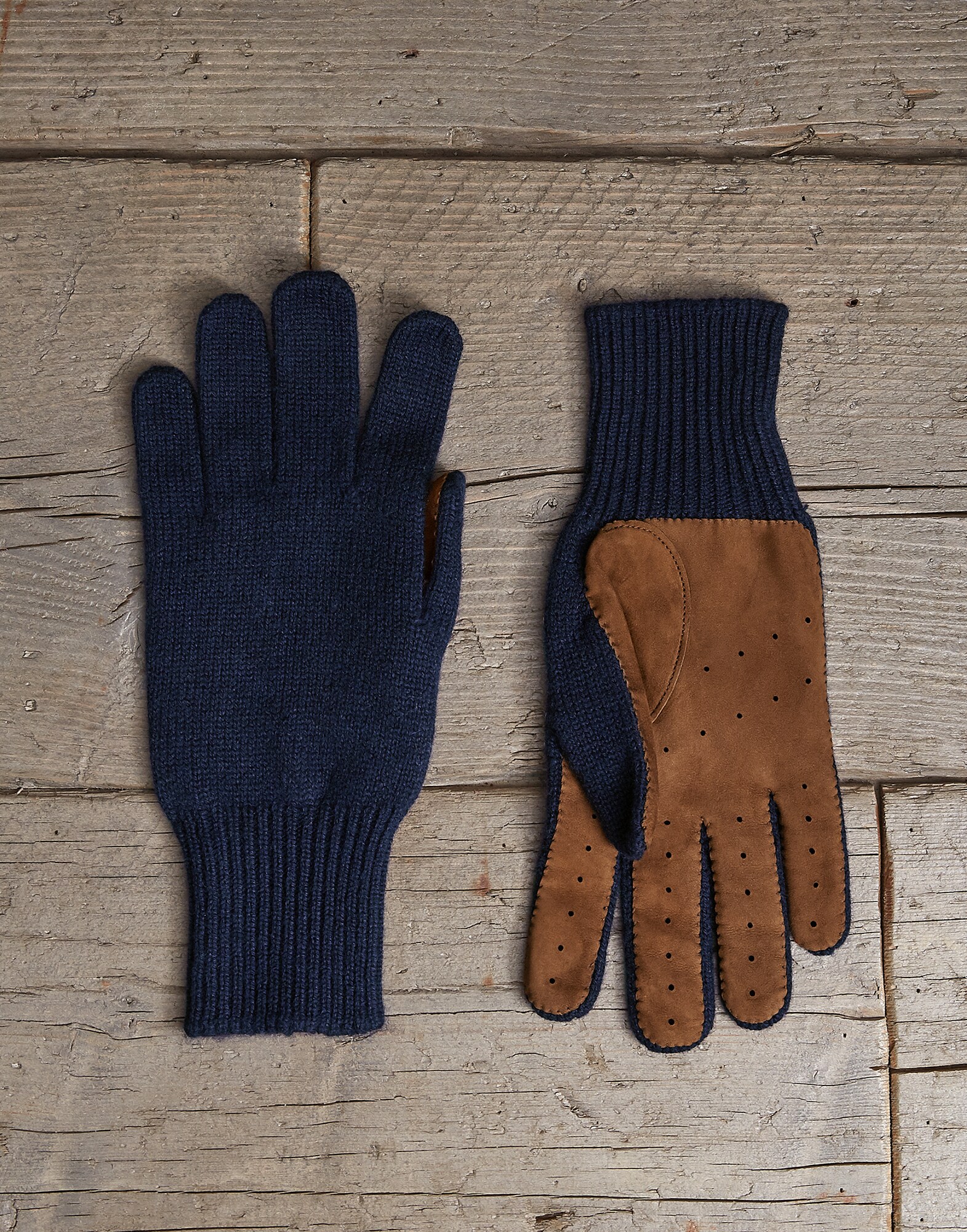 Gloves Navy Blue Man 0 - Brunello Cucinelli
