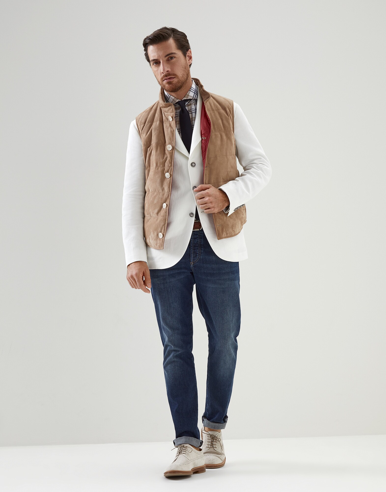 Slim fit five-pocket trousers (221M283PJ2010) for Man | Brunello 