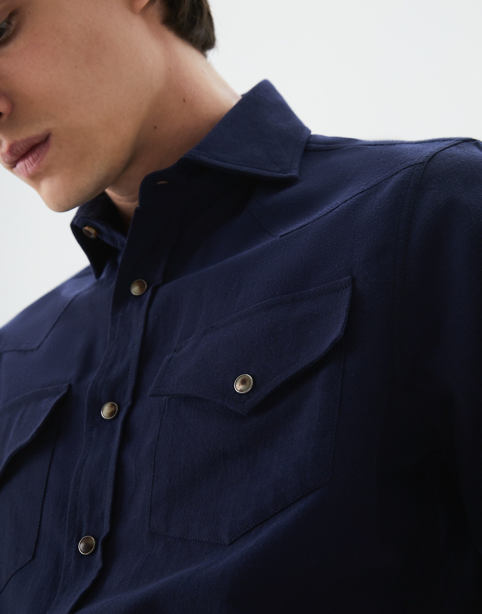 Casual Shirt Blue Man 3 - Brunello Cucinelli
