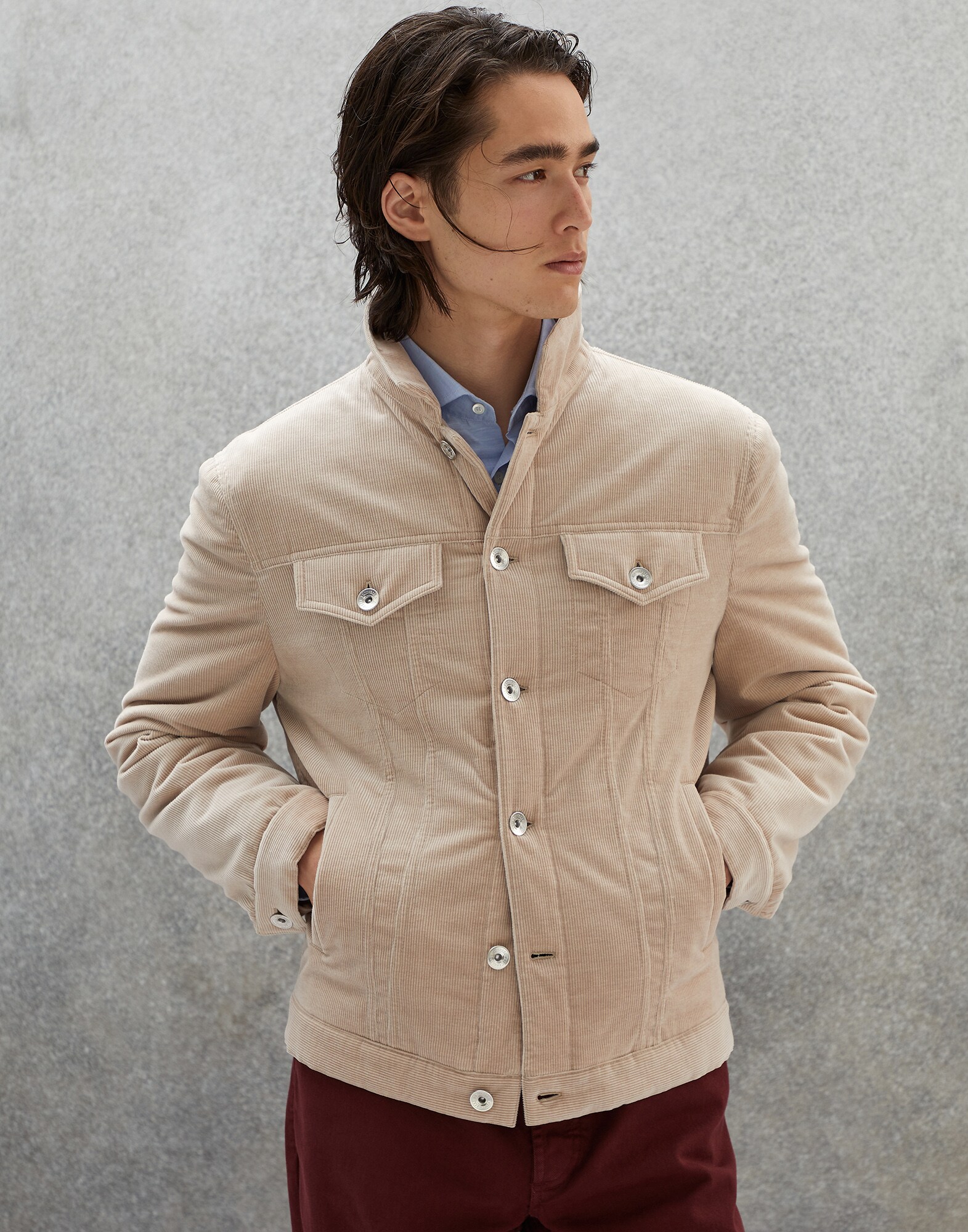 Four-pocket jacket with padding