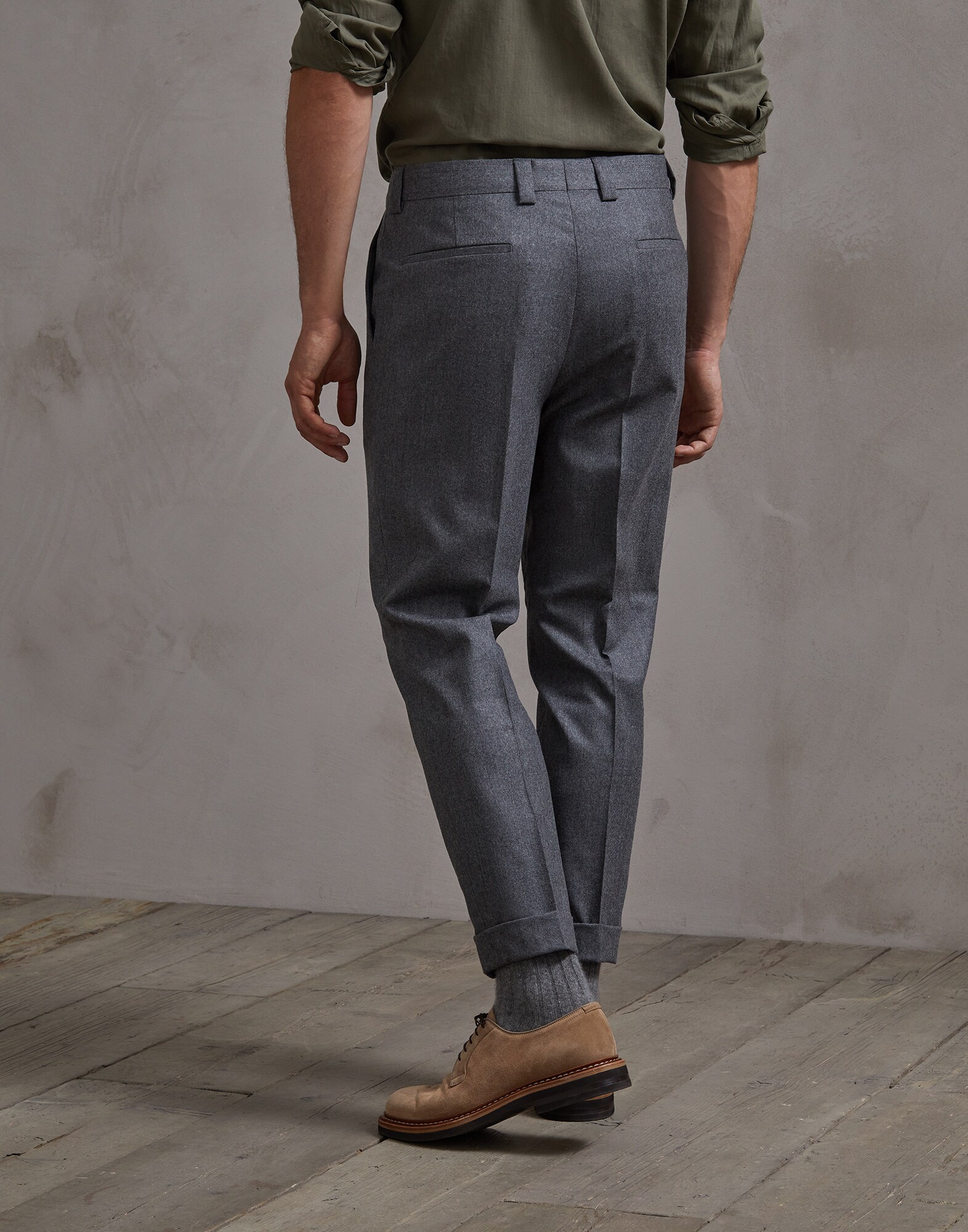 Trousers Medium Grey Man 1 - Brunello Cucinelli