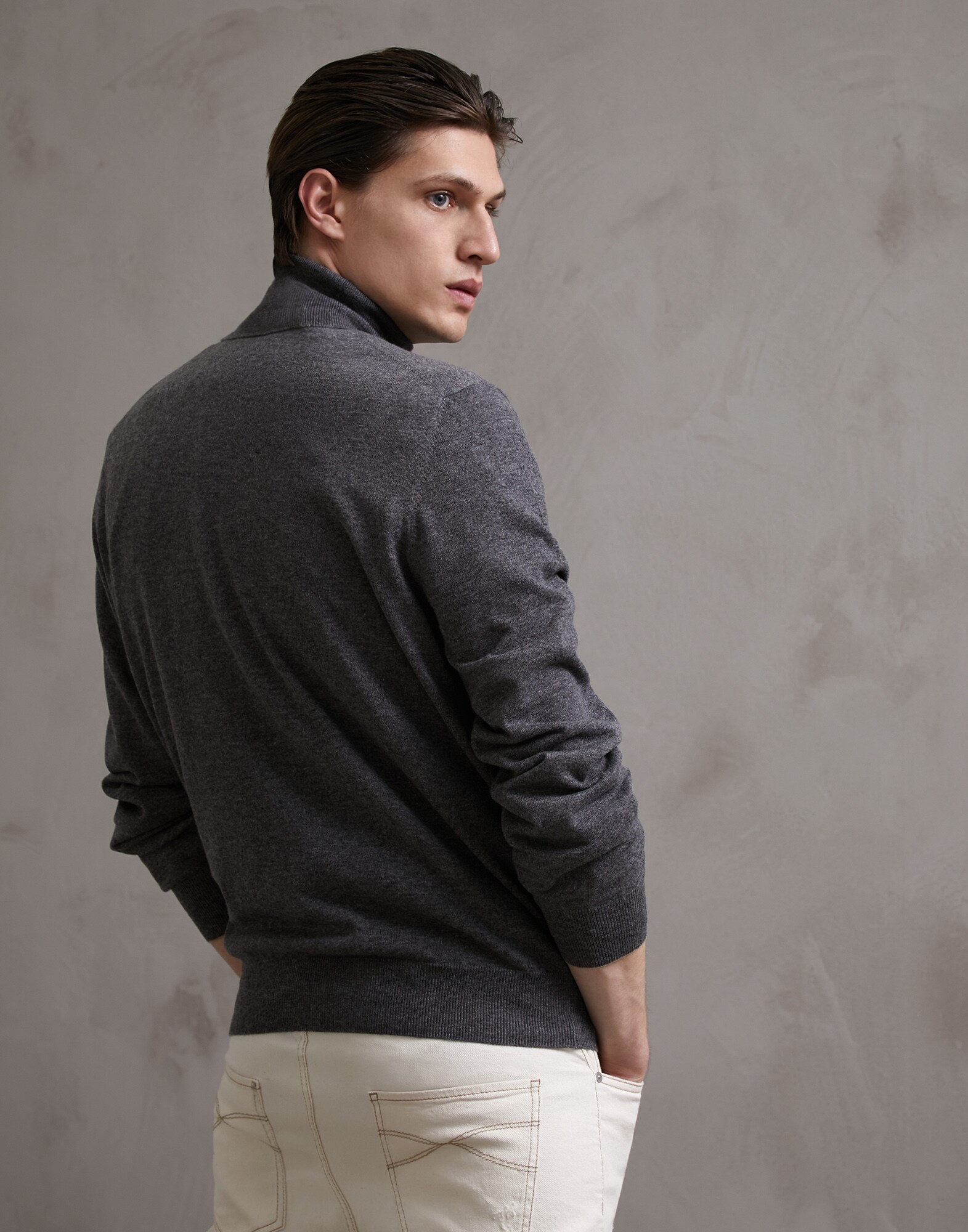 High Neck Sweater - Back