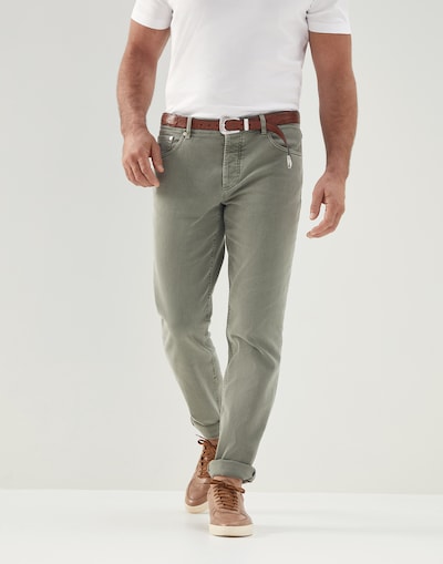Traditional fit five-pocket trousers Military Man -
                        Brunello Cucinelli
                    