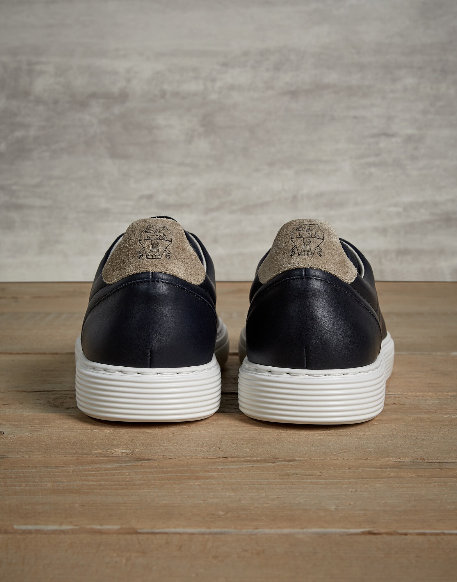 Zapatillas deportivas de piel de becerro Azul Hombre - Brunello Cucinelli