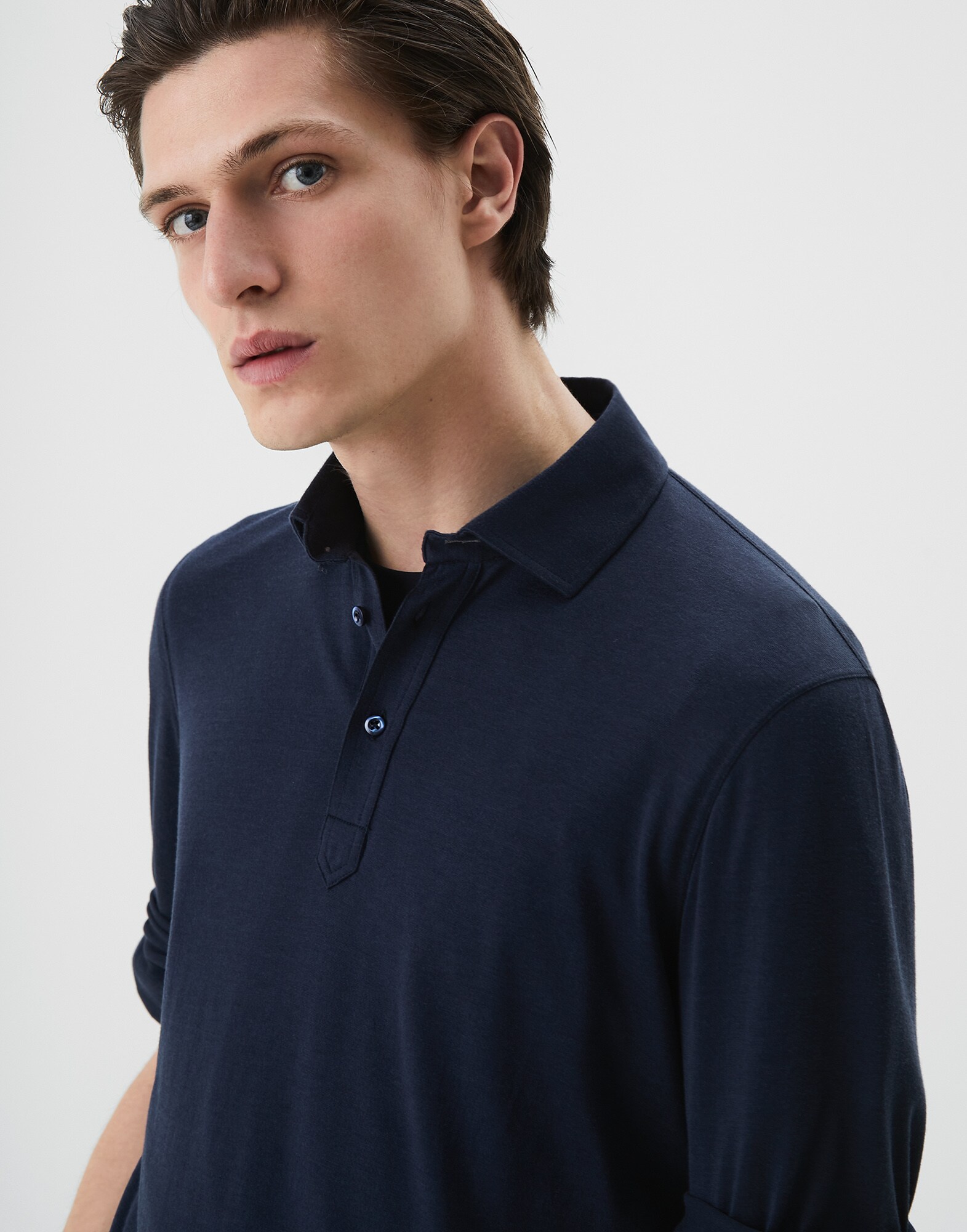Polo Shirt Marine Blue Man 3 - Brunello Cucinelli