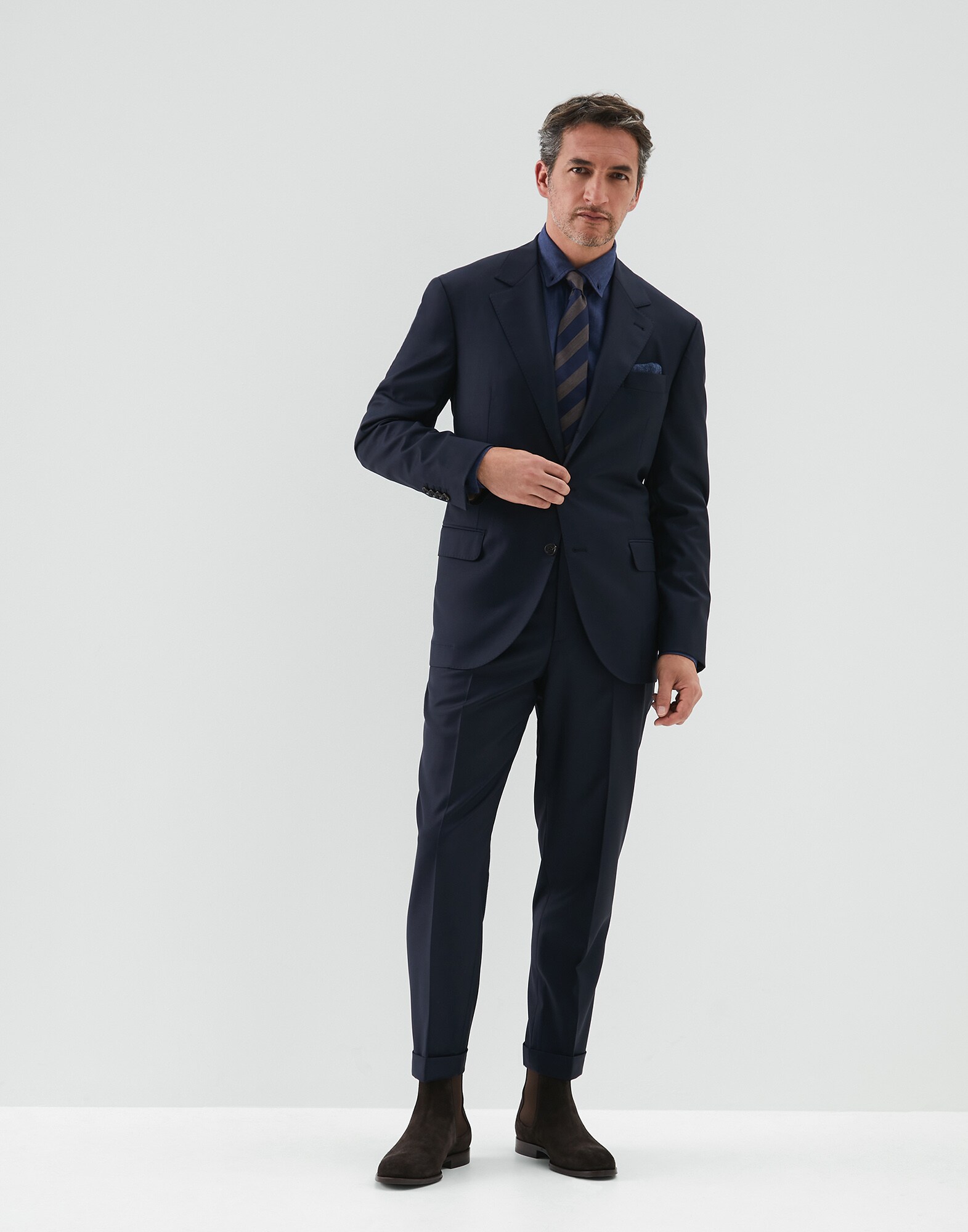 Button Down Shirt Denim Man 4 - Brunello Cucinelli