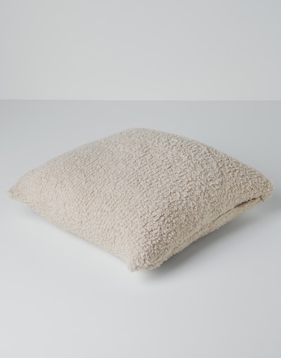 Large knit cushion Beige Lifestyle - Brunello Cucinelli 
