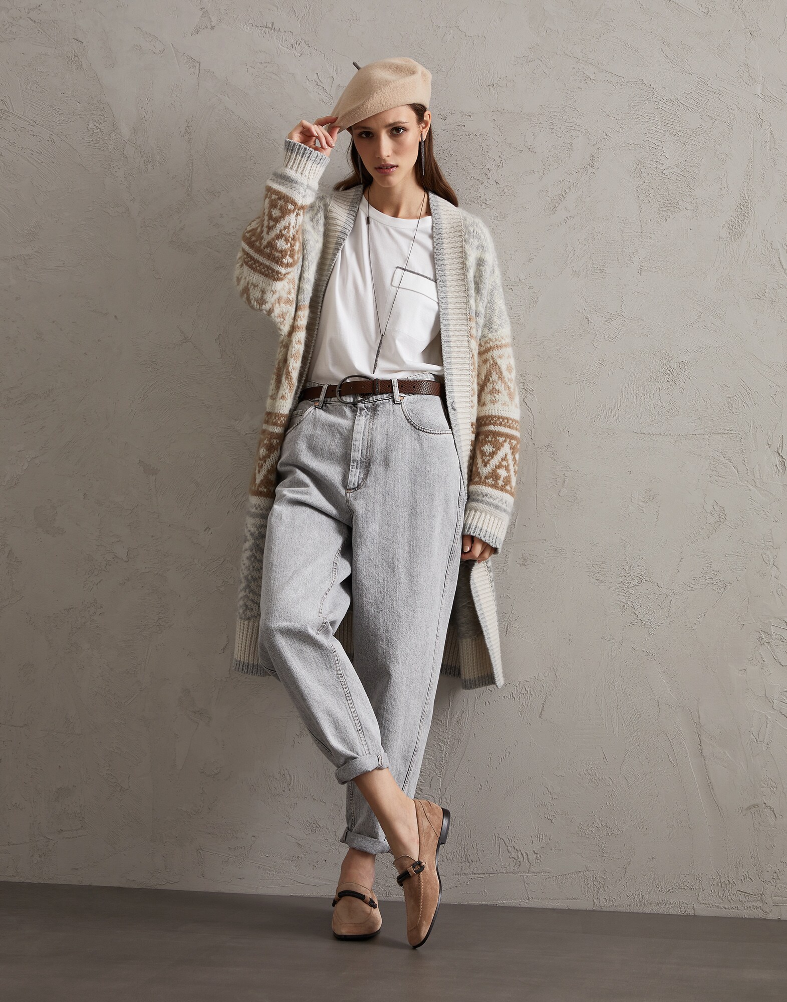 Suede loafers Hazelnut Woman - Brunello Cucinelli
