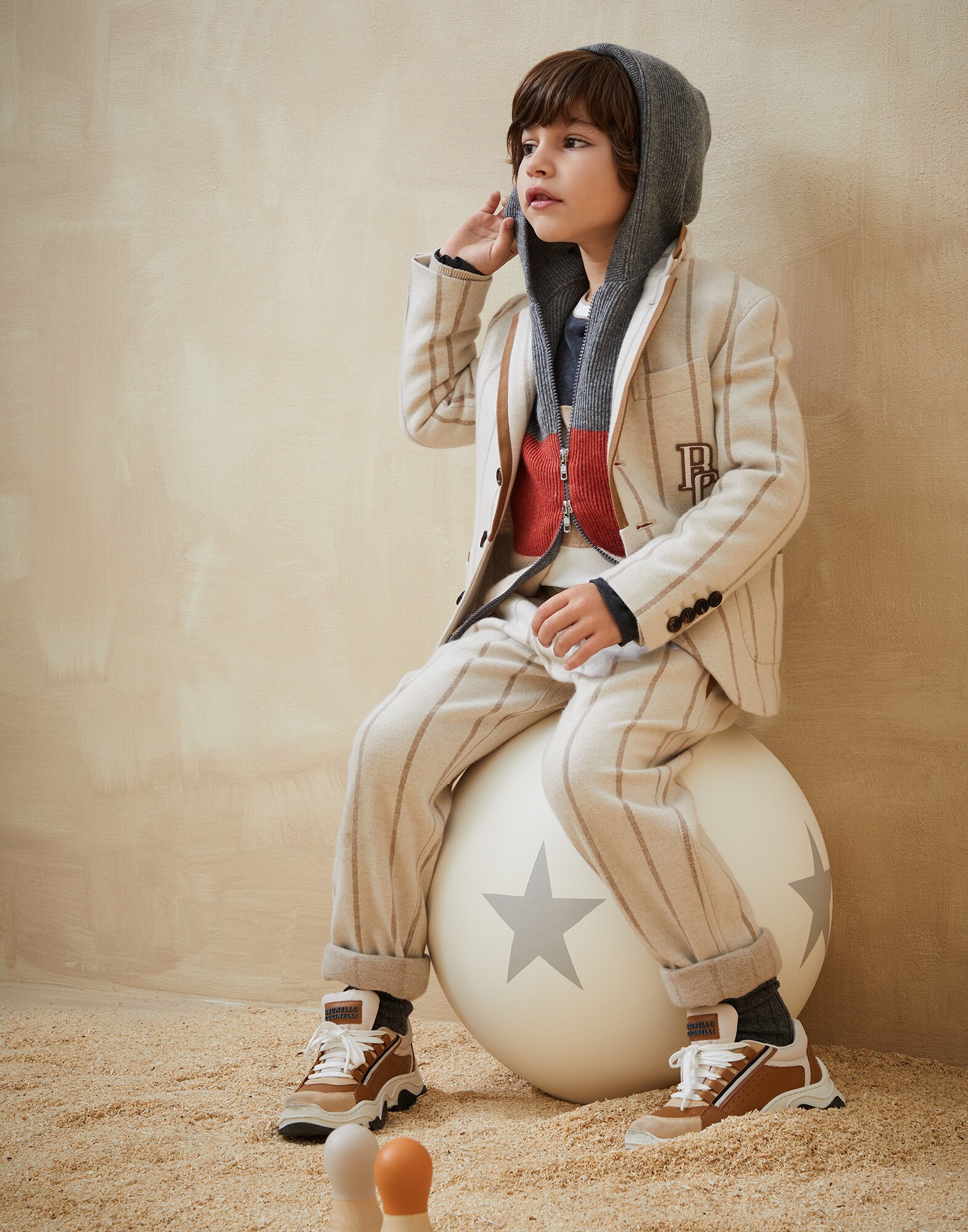 Blazer Sand Boy 4 - Brunello Cucinelli