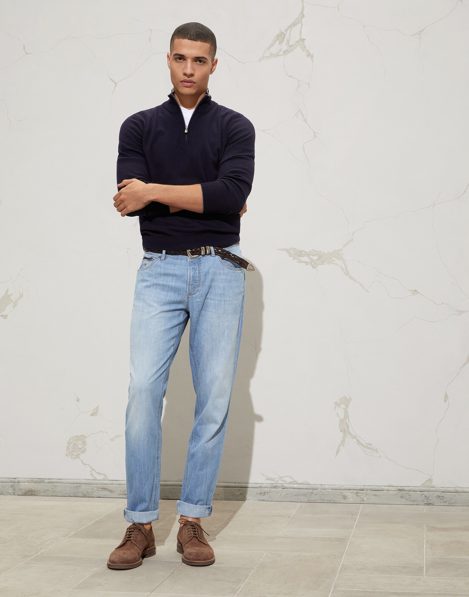 Zip Neck Sweater - Full look