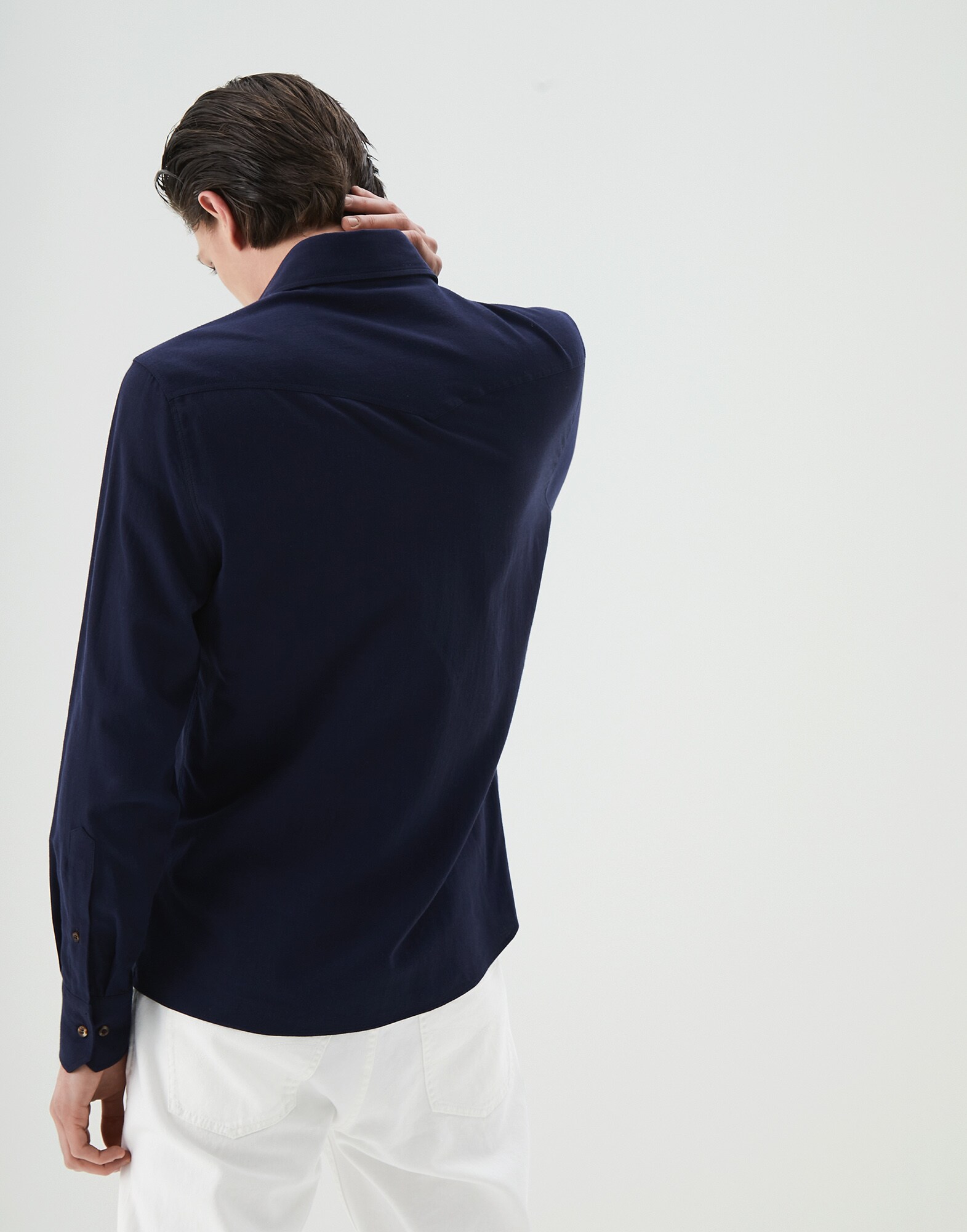 Casual Shirt Blue Man 2 - Brunello Cucinelli