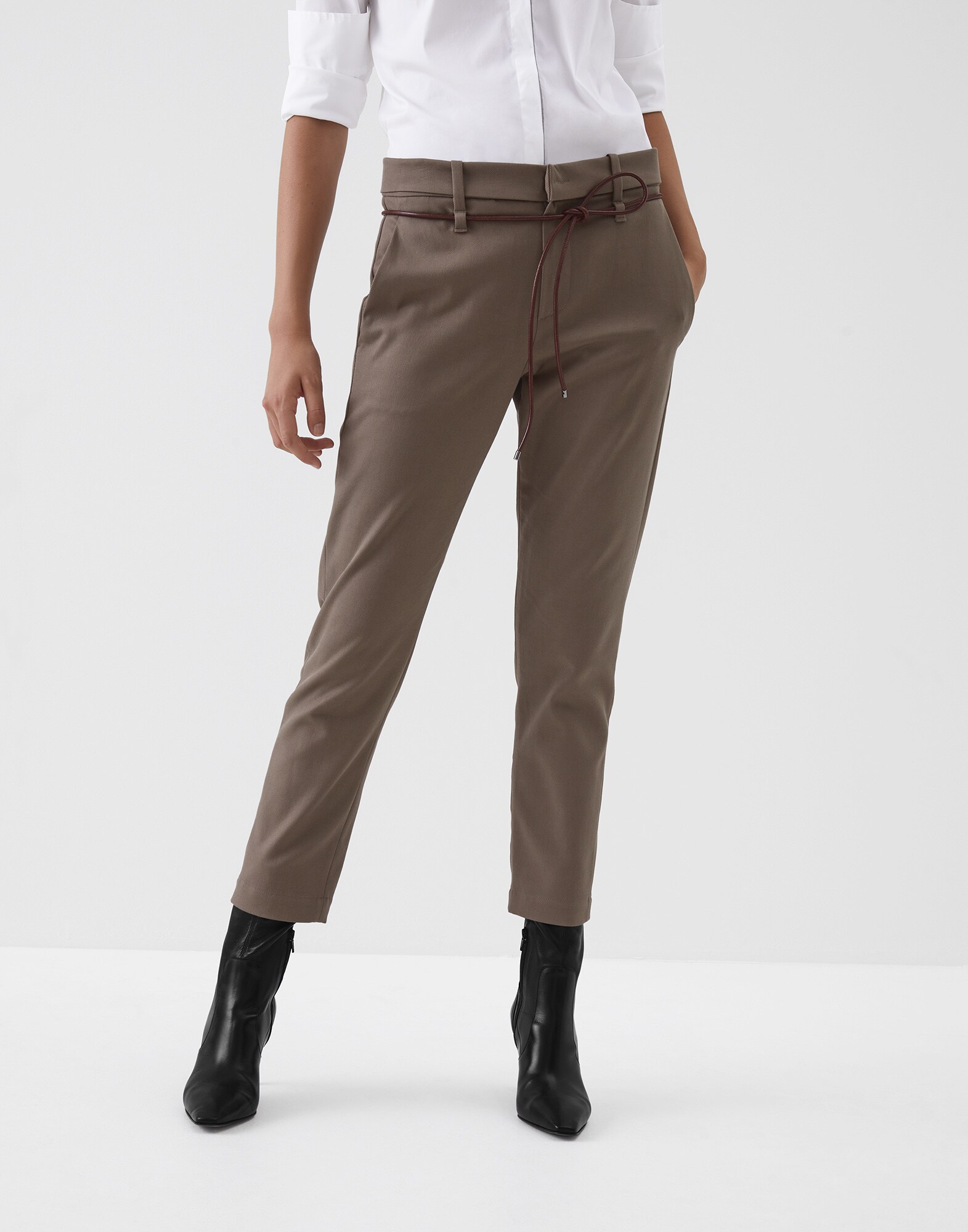 leather belt trousers