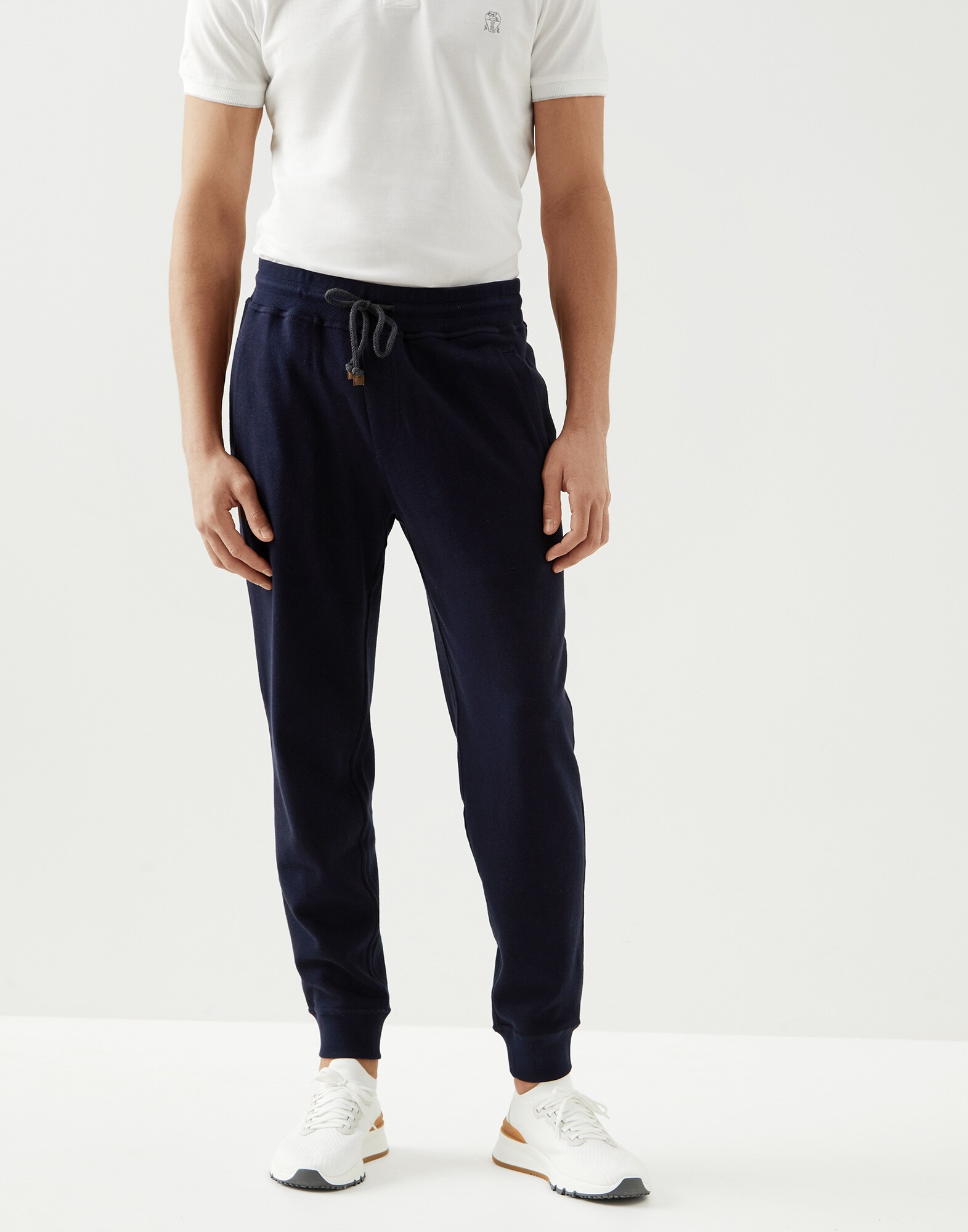 Pantalone in cotone Blu Marine Uomo - Brunello Cucinelli