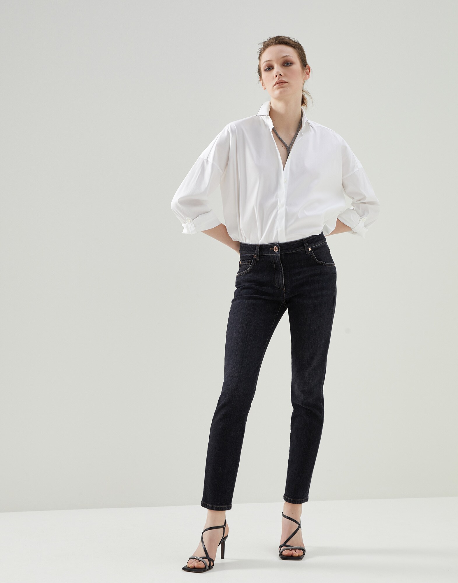 Camisa de Algodón - Vista look completo