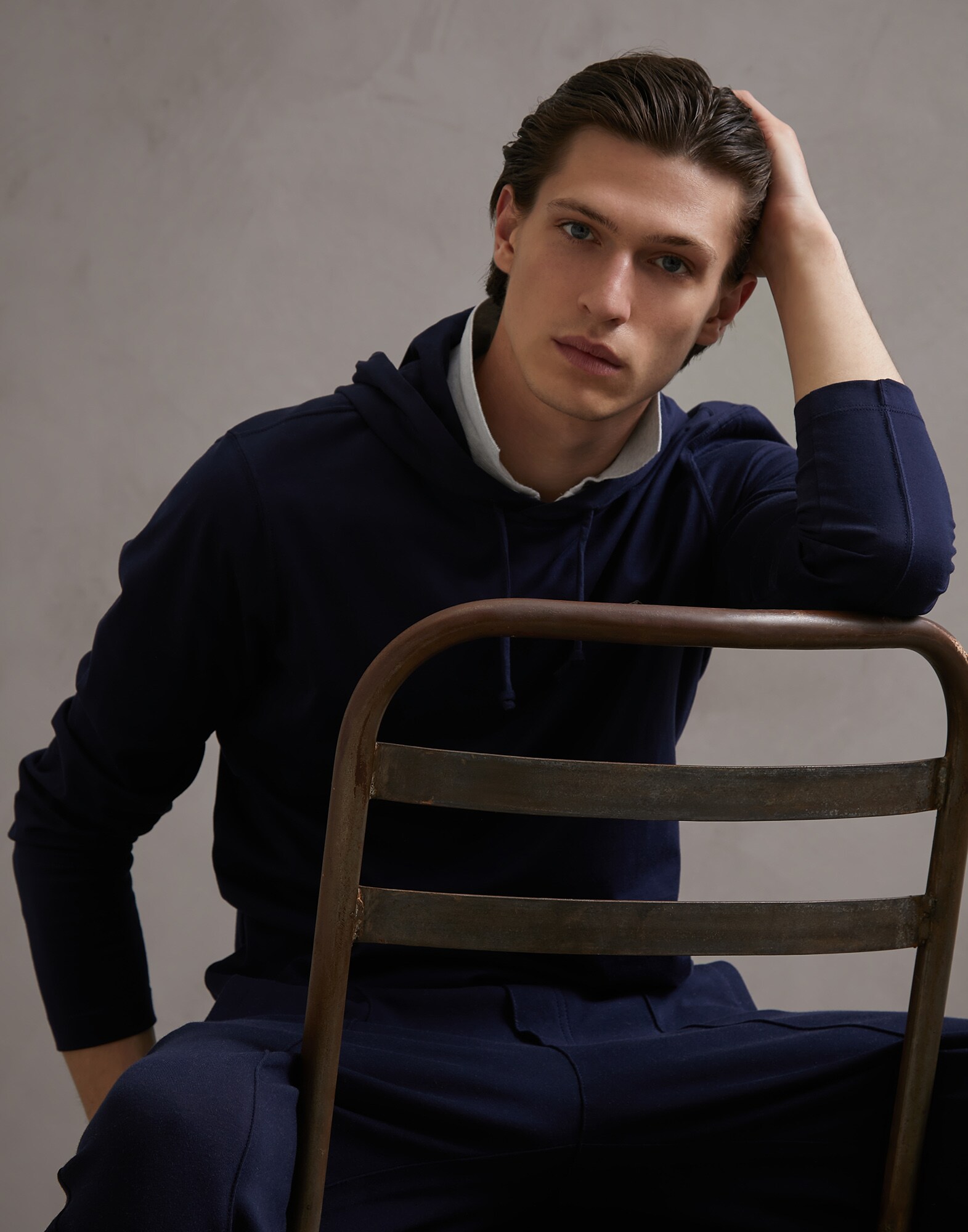 Jersey T-shirt Cobalt Man - Brunello Cucinelli