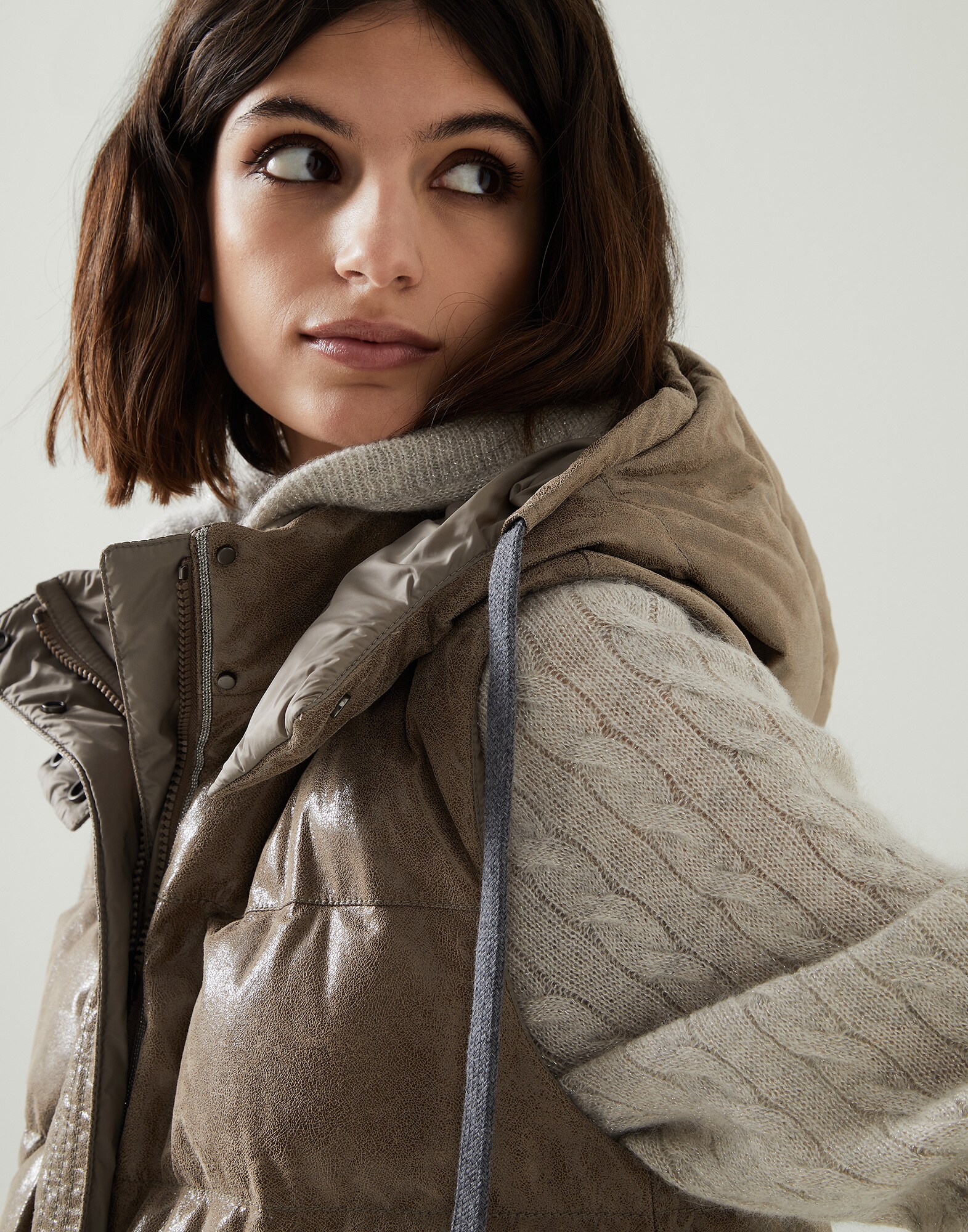 Reversible down vest Mud Woman - Brunello Cucinelli