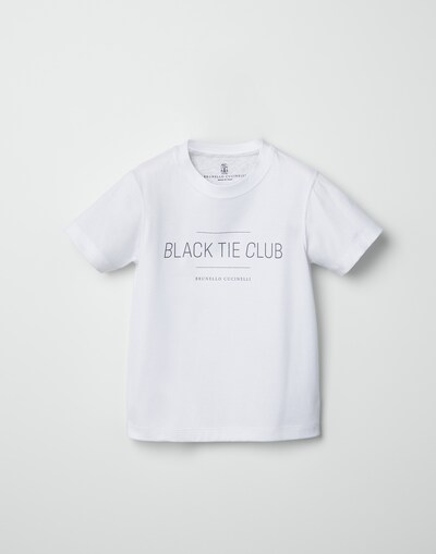 T-Shirt mit Print Weiß Jungen -
                        Brunello Cucinelli
                    